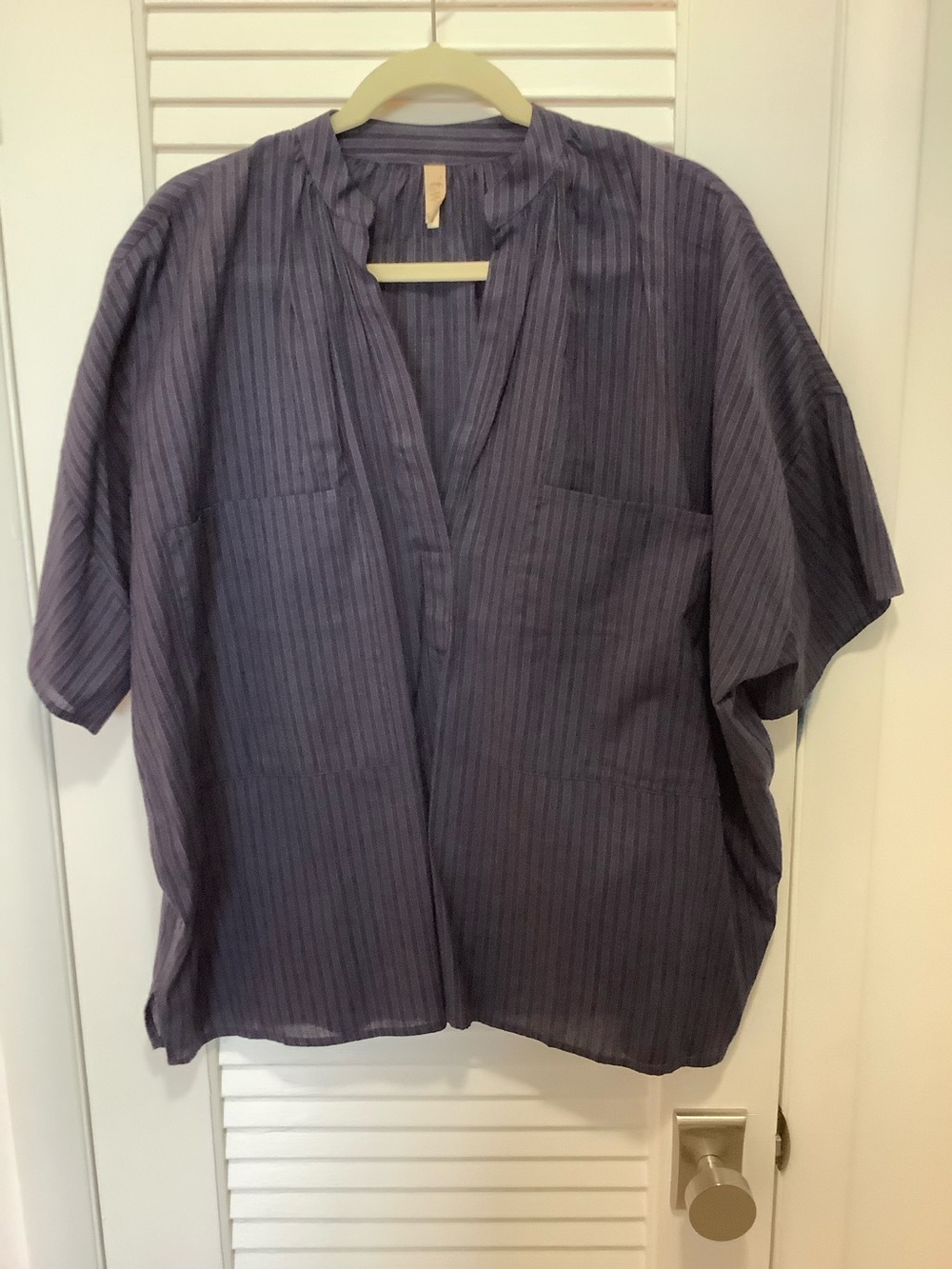 TWO NY navy striped short tunic